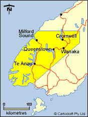 Map of Wanaka, Queenstown