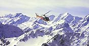 Helicopter over the Alps