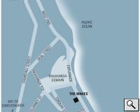 Waves on the Esplanade Location Map