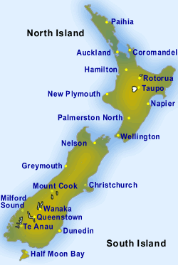 Cities in New Zealand - Click Here For Regional Information